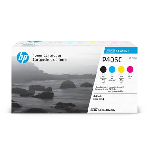 Toner CLT-P406C Samsung nero+ciano+magenta+giallo Conf. 4 - SU375A